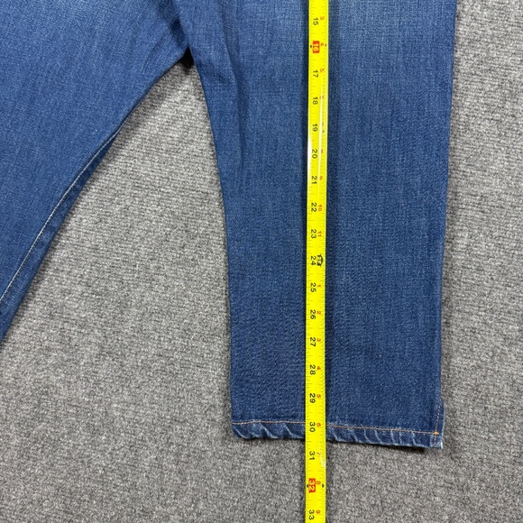 LEVIS 701 Big E Selvedge Denim Jeans Womens Size 28 LVC Rivets Capri 098 - Picture 10 of 16